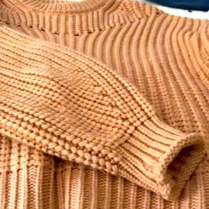 Cropped coral sweater